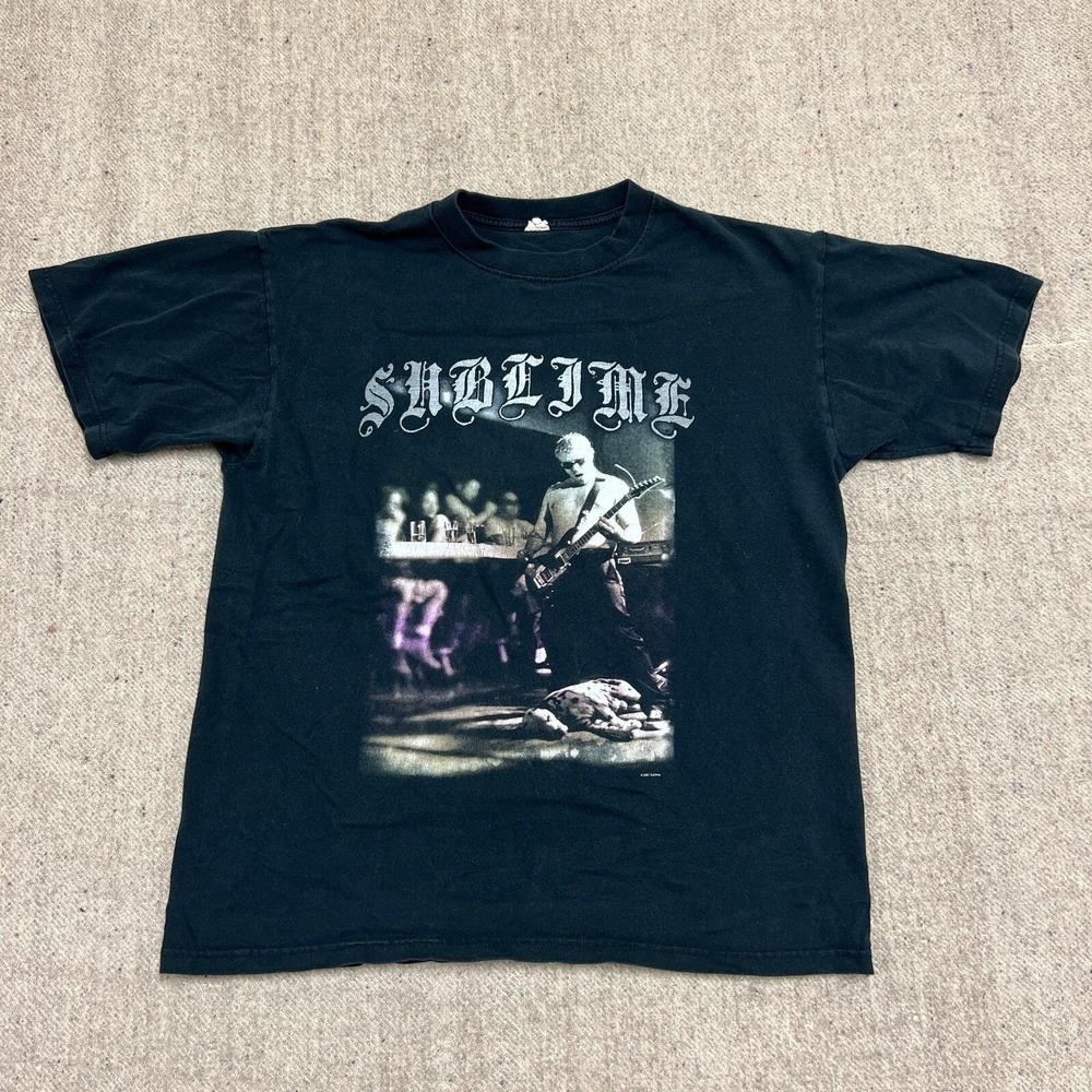Vintage Sublime Shirt Mens Large Black 2000s Concert Tour
